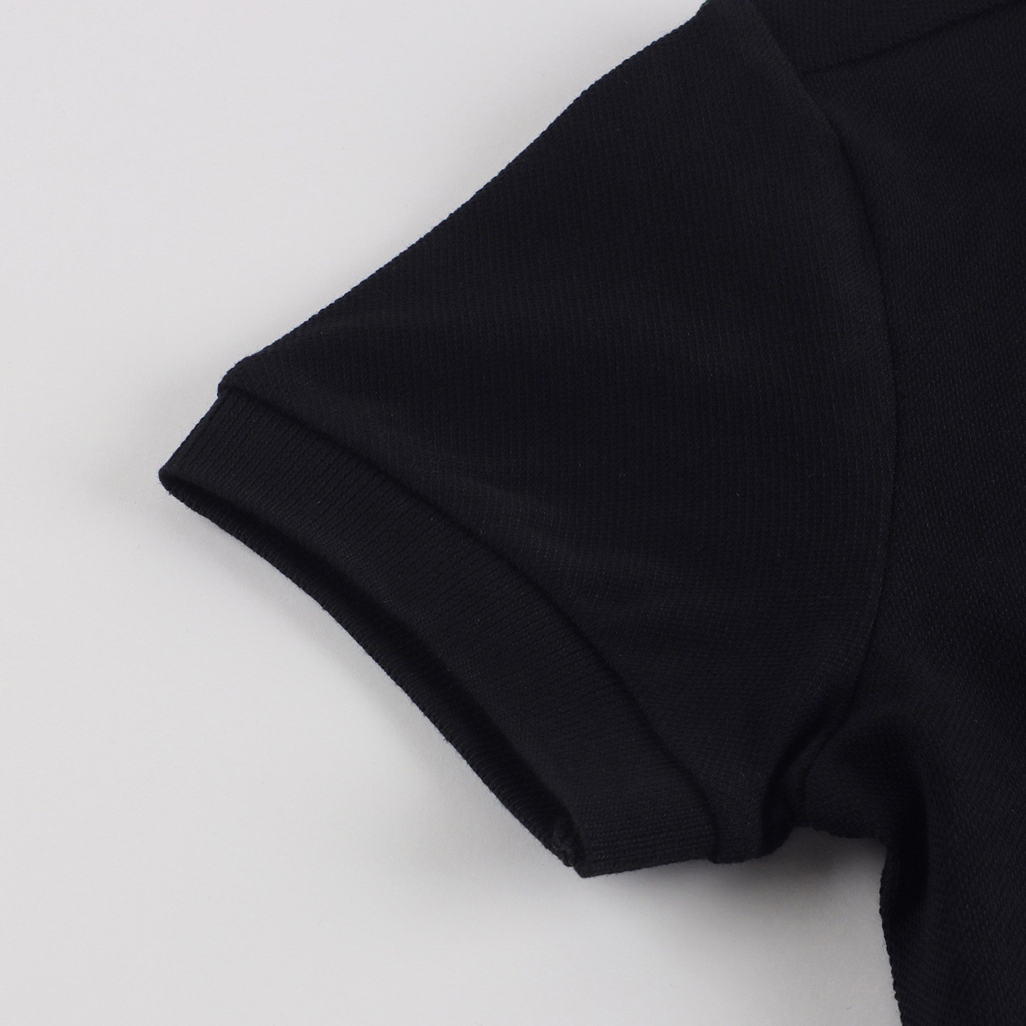 Boys Black Cotton Polo Shirt