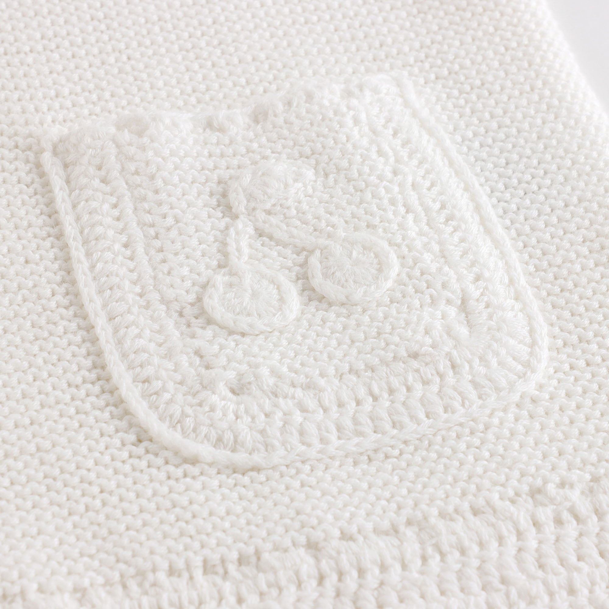 Girls White Cotton Cardigan