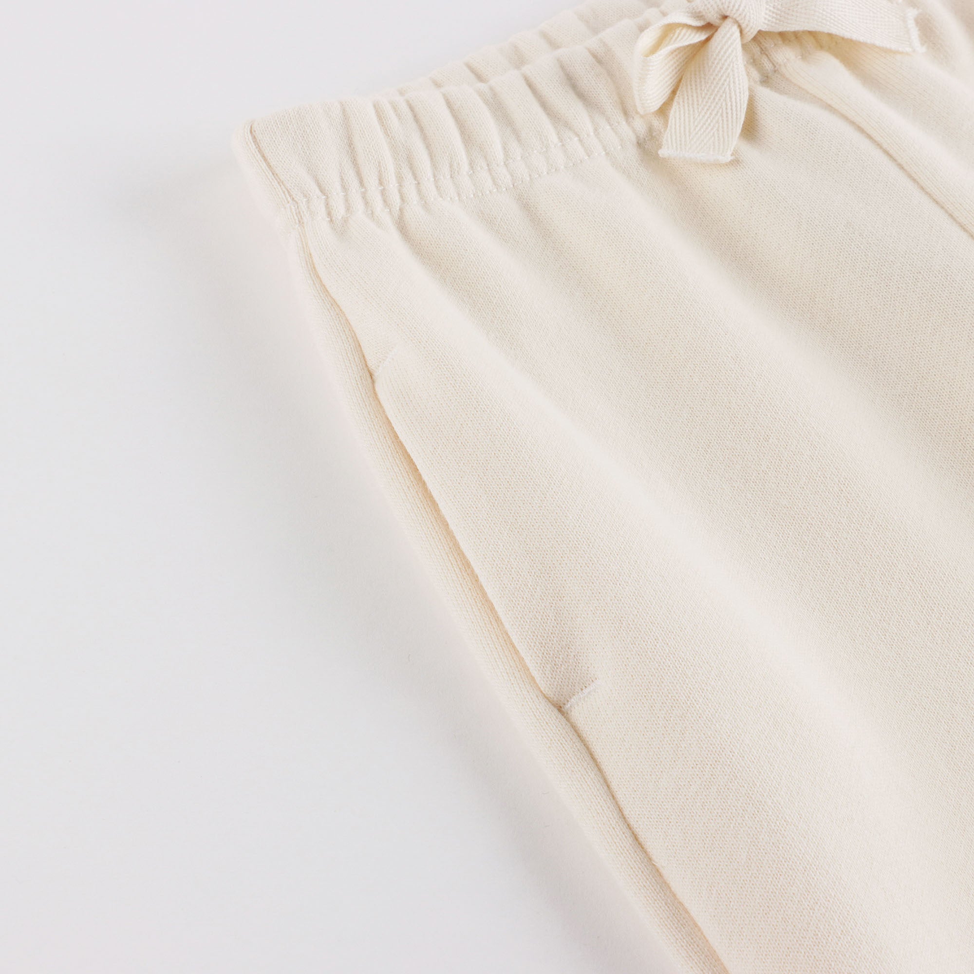 Baby Boys & Girls White Cotton Trousers