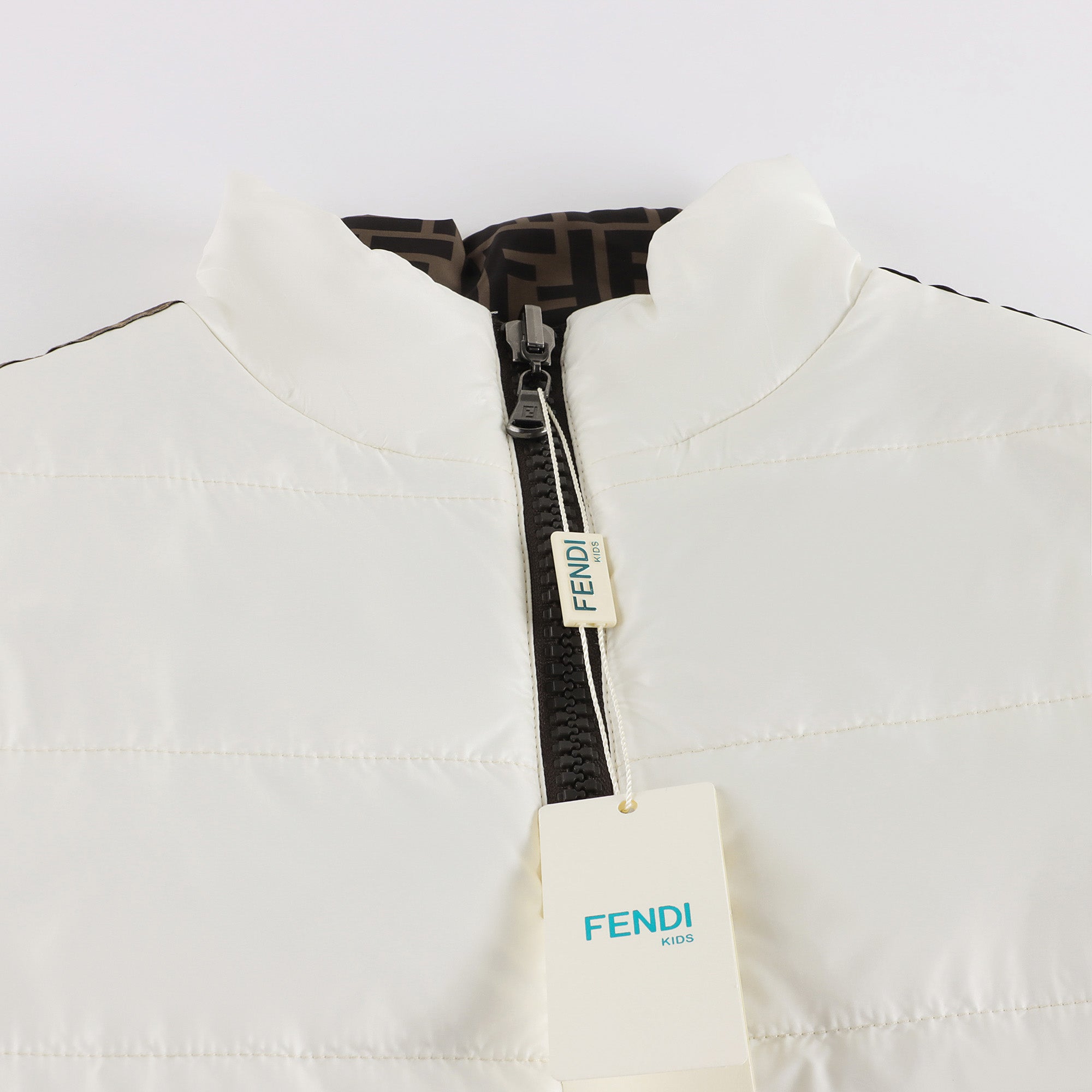 Boys & Girls White Reversible Padded Down Jacket