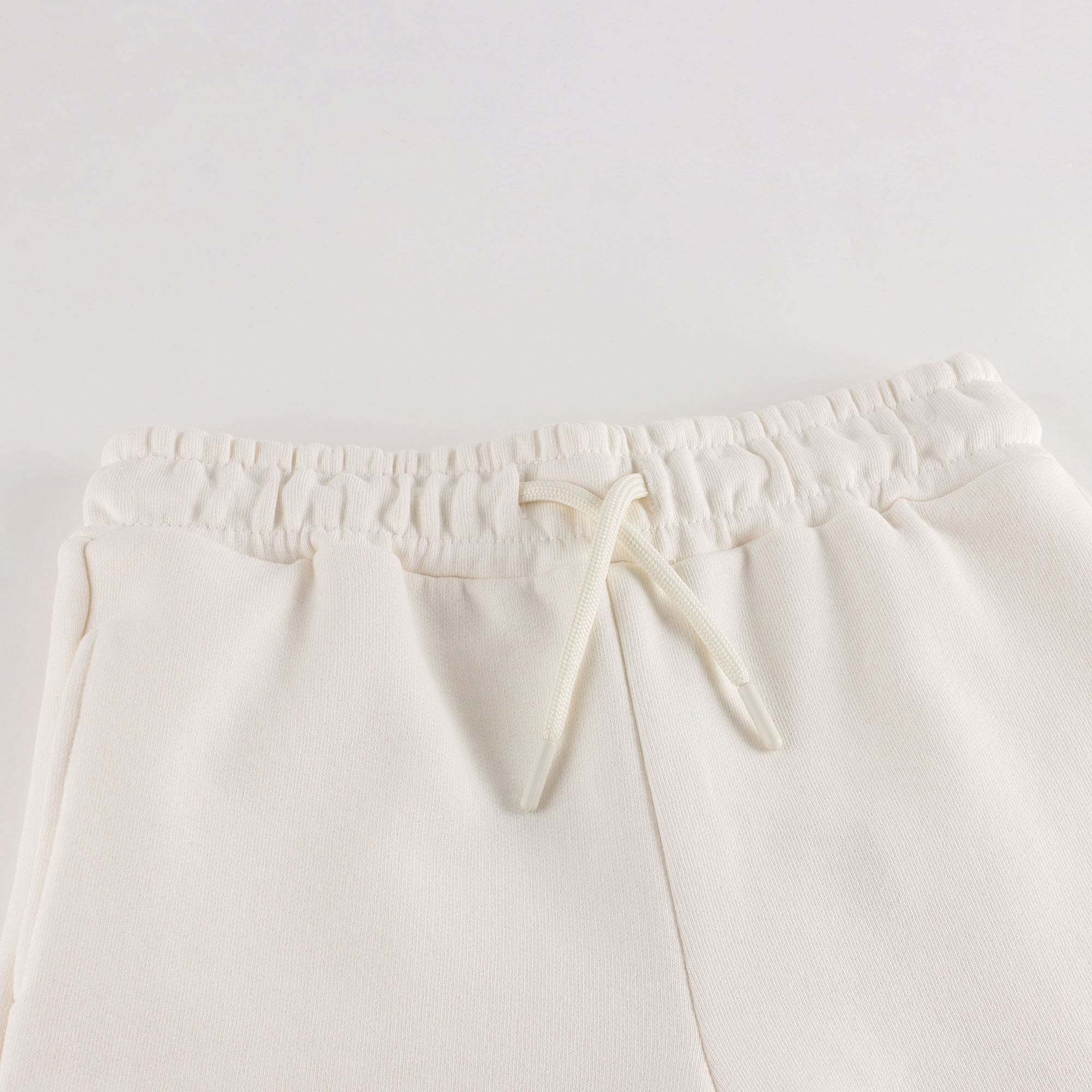 Boys & Girls White Cotton Shorts
