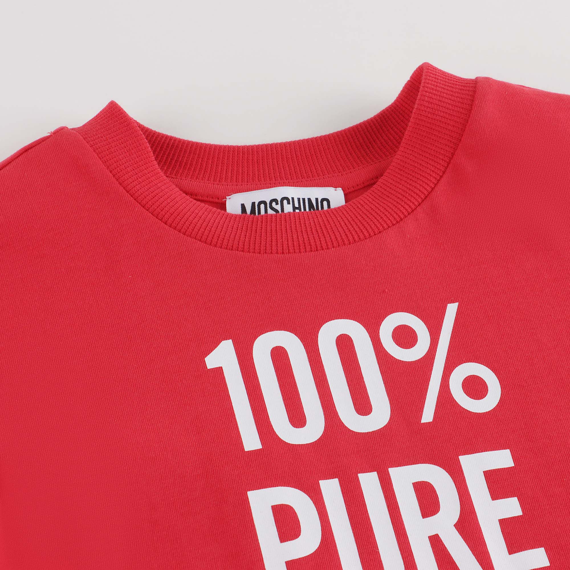 Boys & Girls Red Logo Cotton T-Shirt