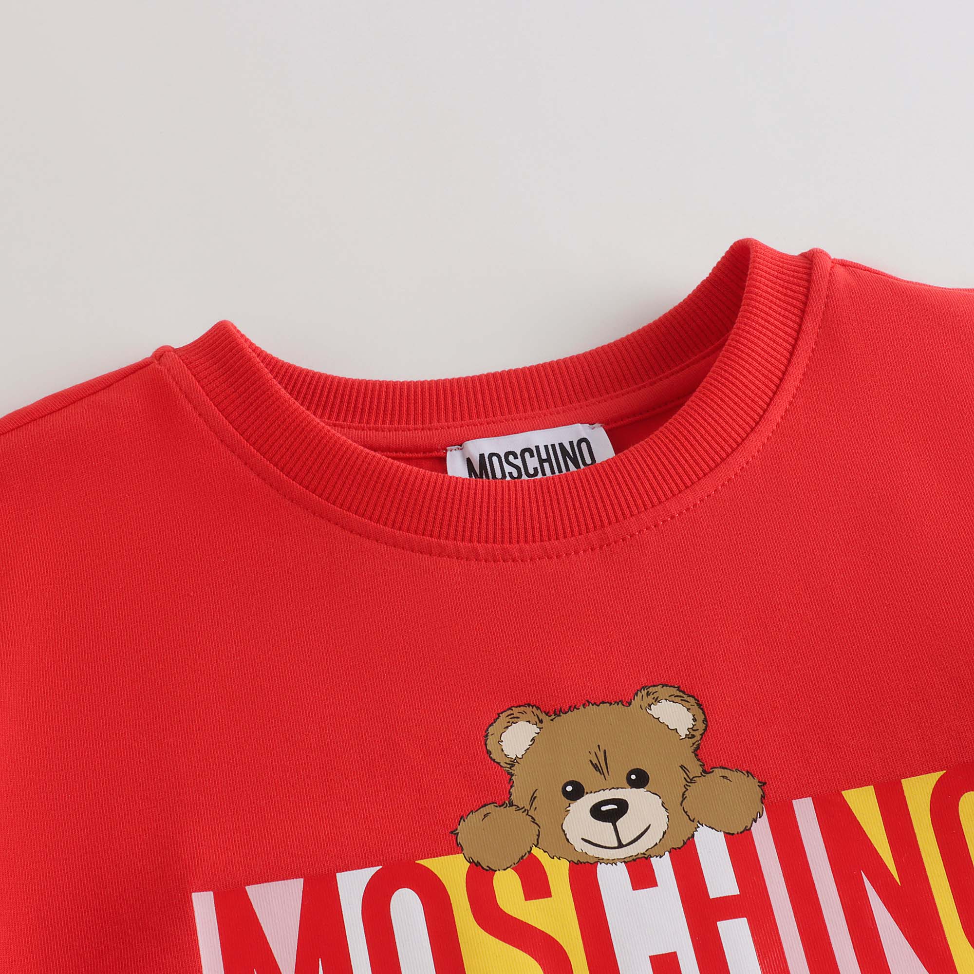 Girls Red Logo Cotton Dress