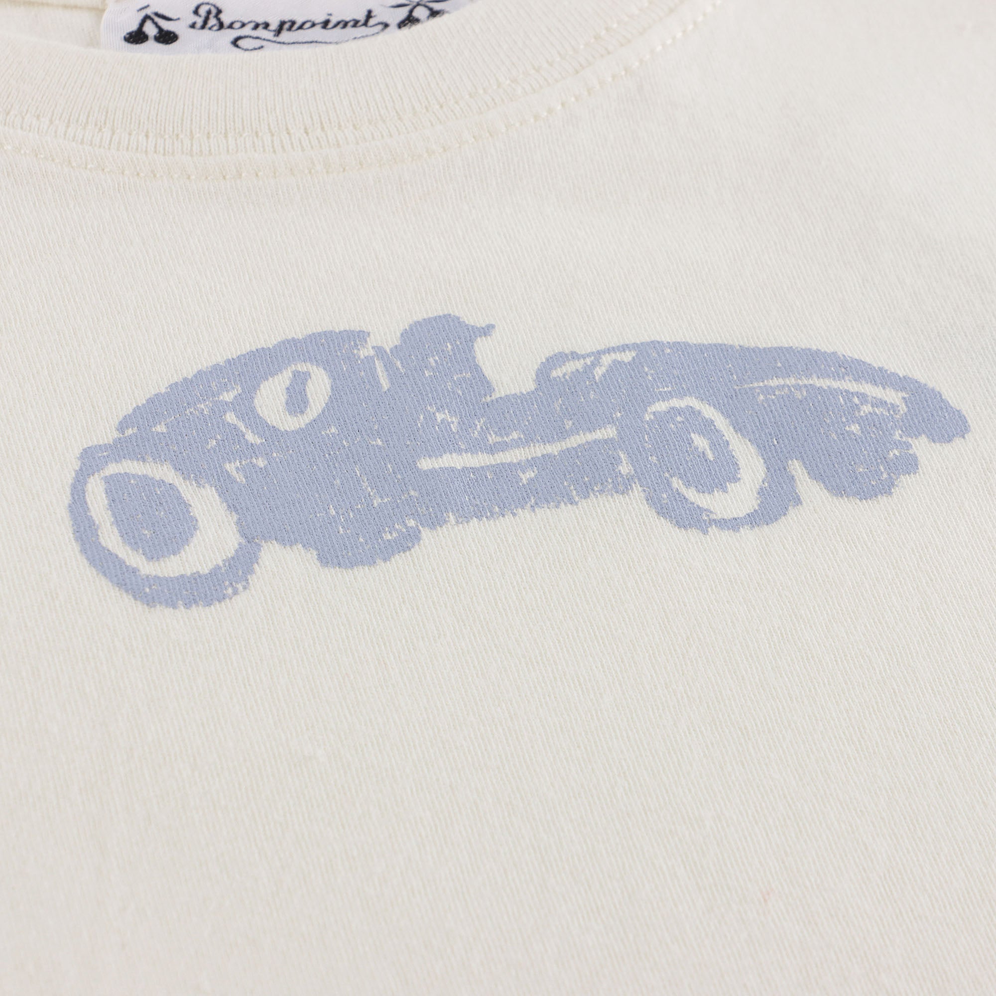 Baby Boys Beige Printed Cotton T-Shirt