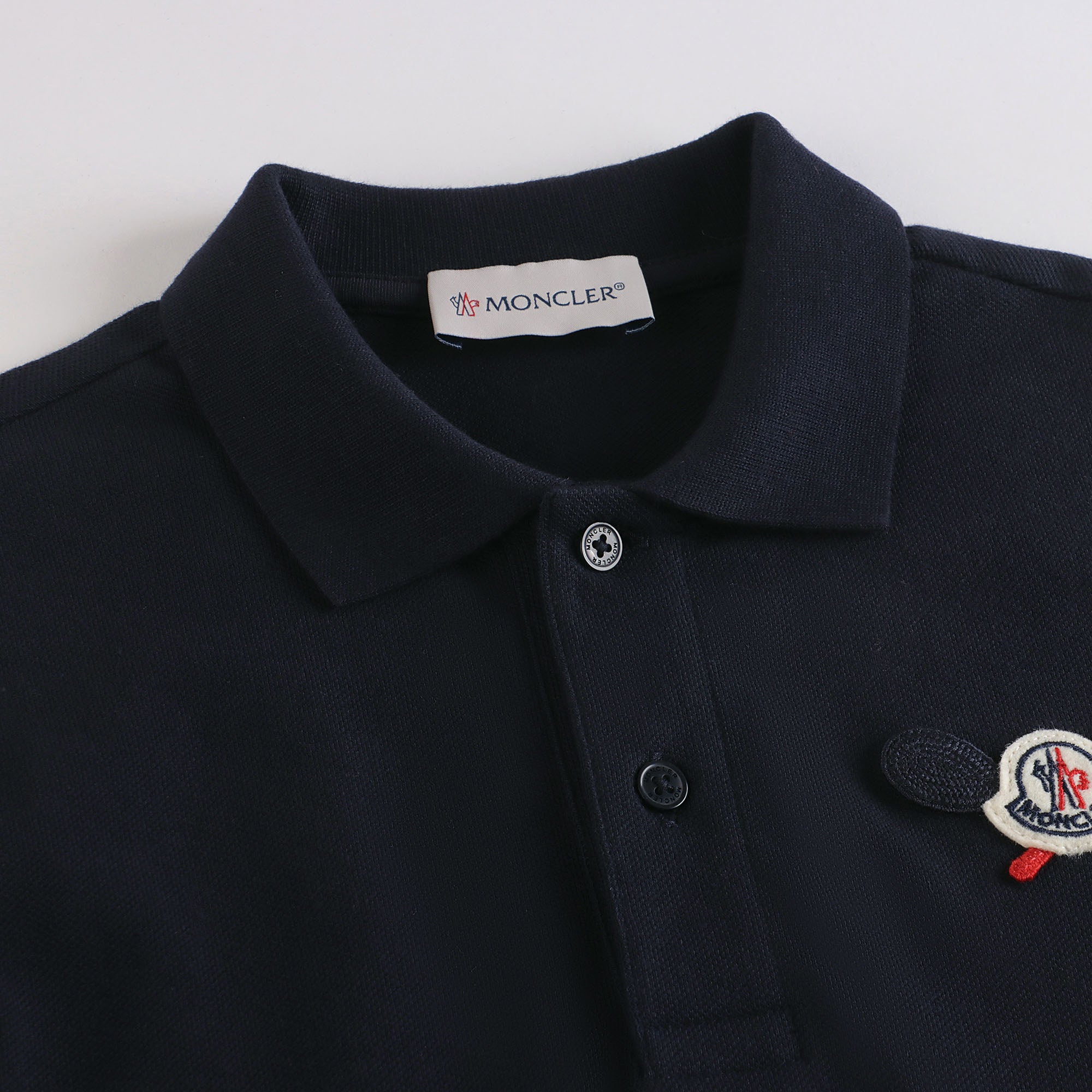 Boys Navy Logo Cotton Polo Shirt