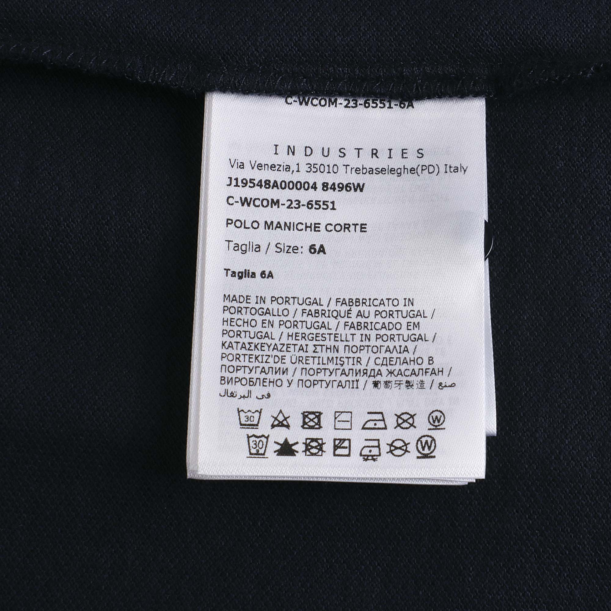 Boys Navy Logo Cotton Polo Shirt