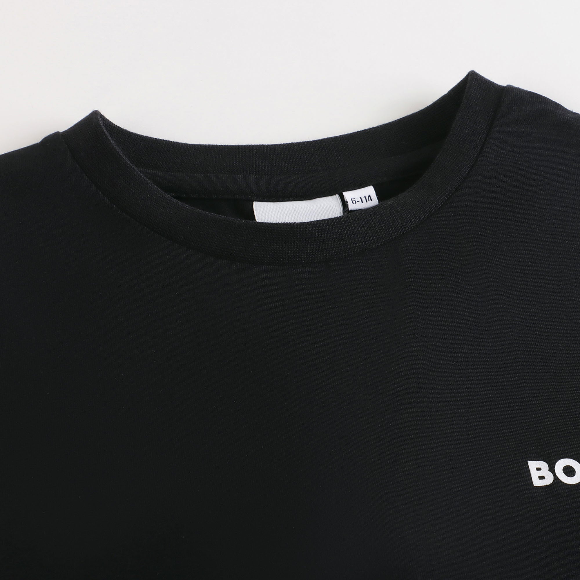 Boys Black Logo Cotton T-Shirt Set(2 Pack)