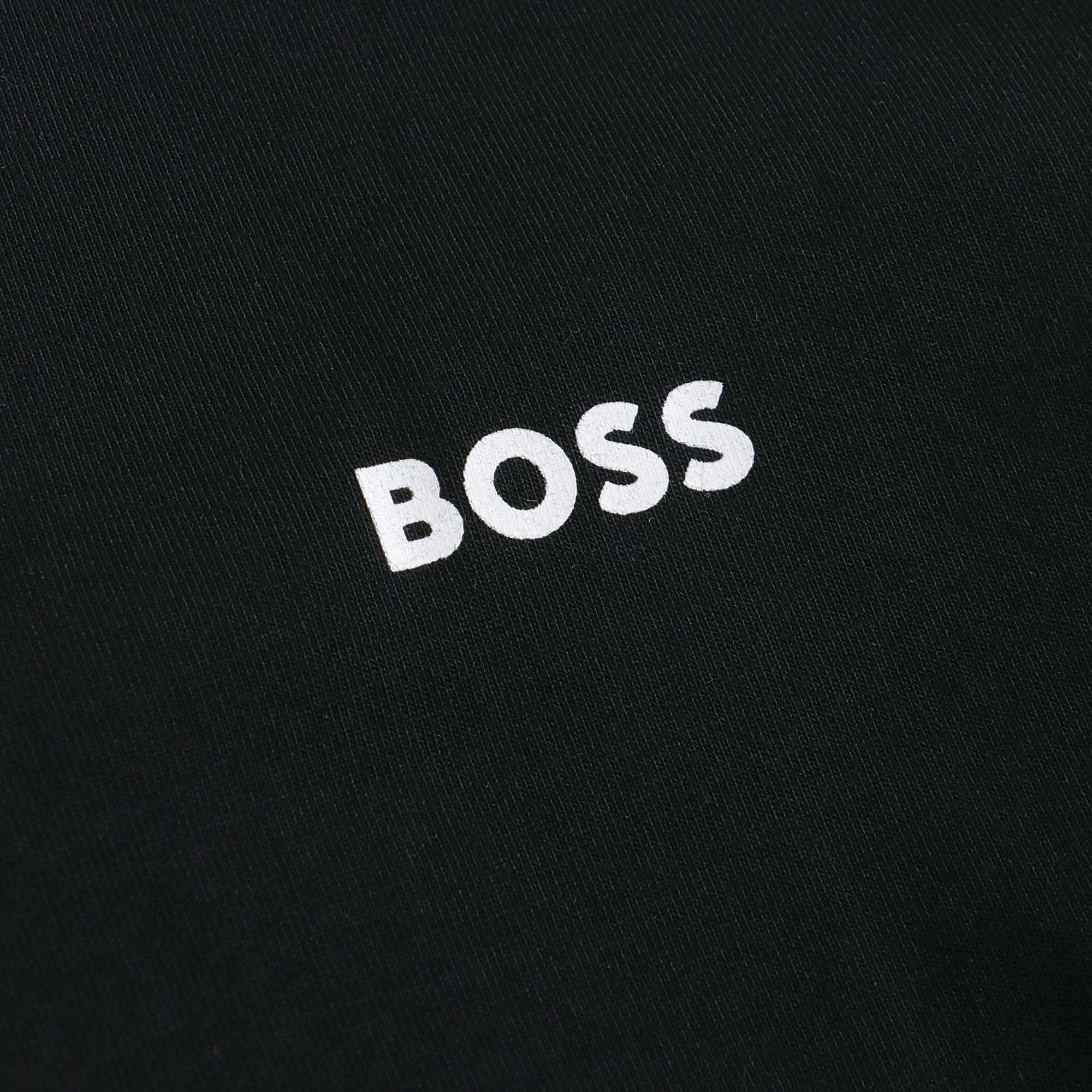 Boys Black Logo Cotton T-Shirt Set(2 Pack)