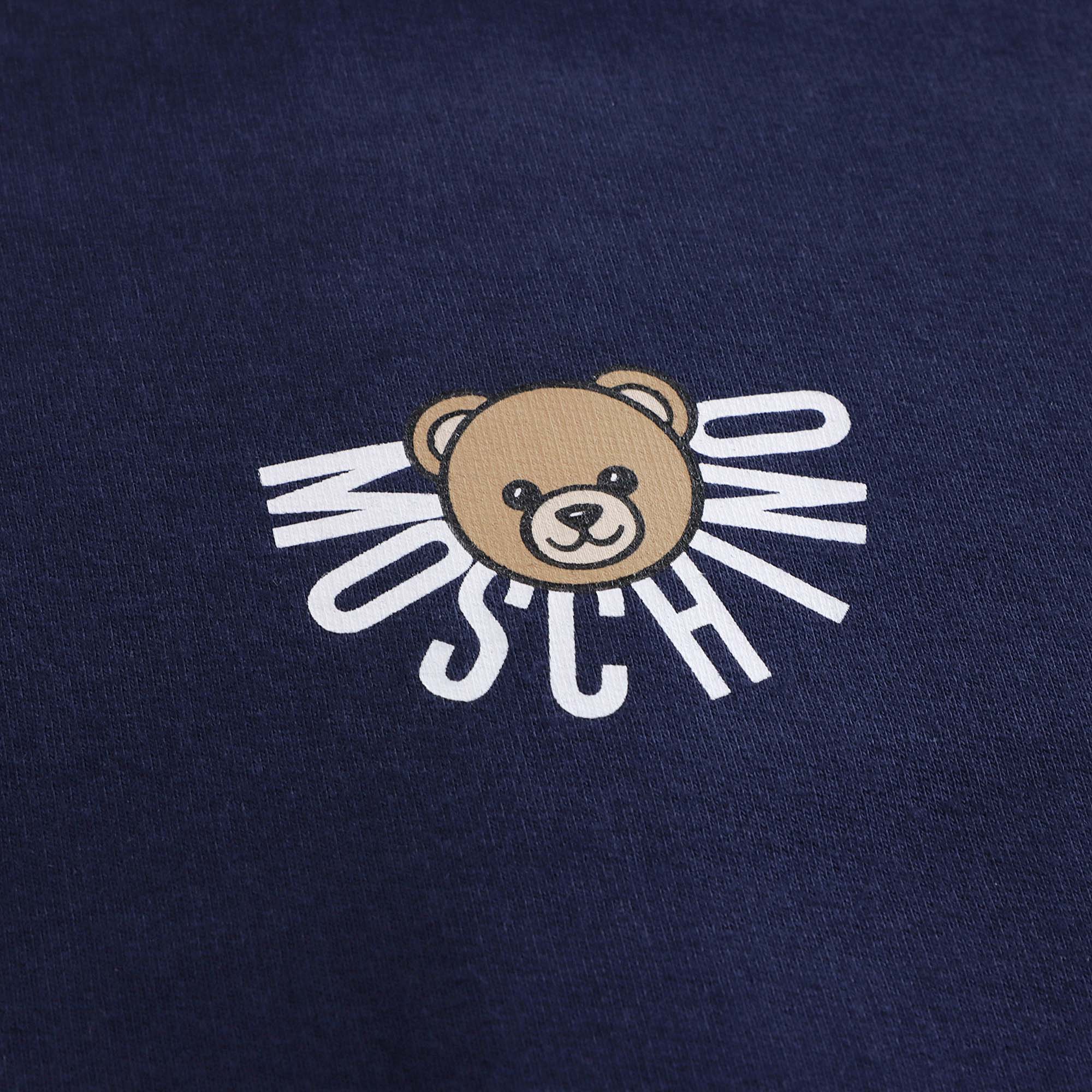 Baby Boys & Girls Navy Bear Printed Cotton Babysuit Gift