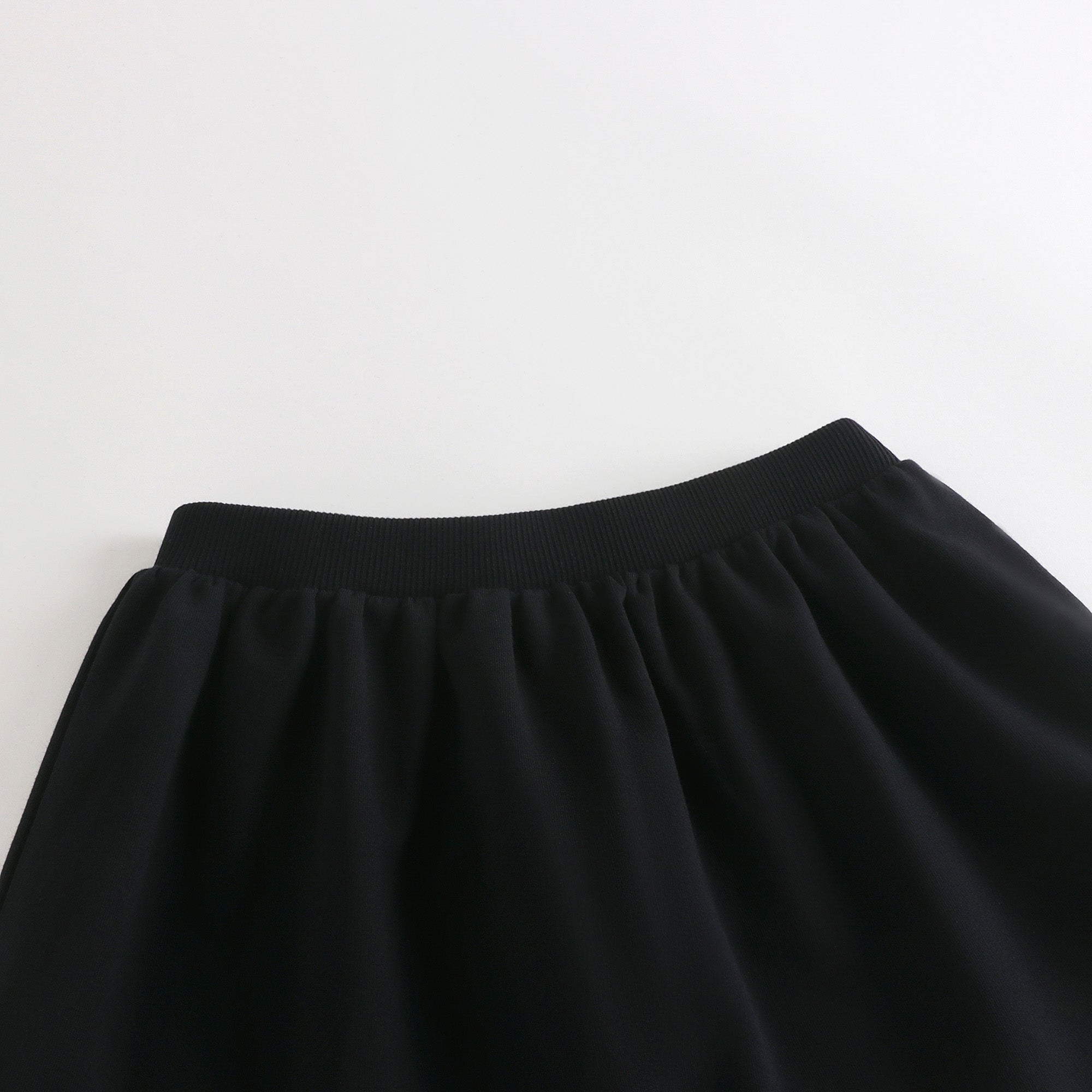 Girls Black Bear Printed Cotton Skirt