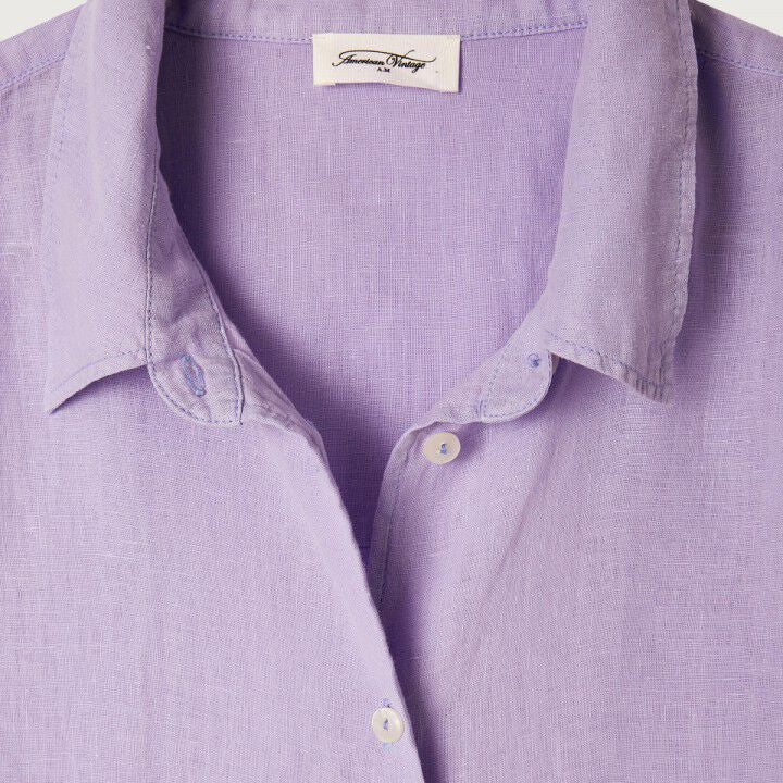 Women Purple Linen Shirt