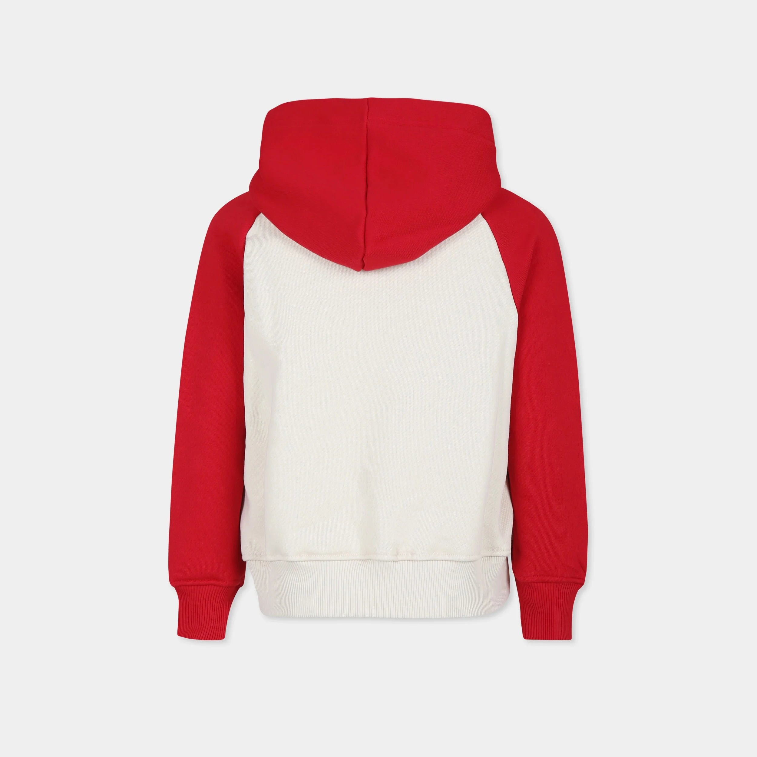 Boys & Girls Red Hooded Cotton Sweatshirt