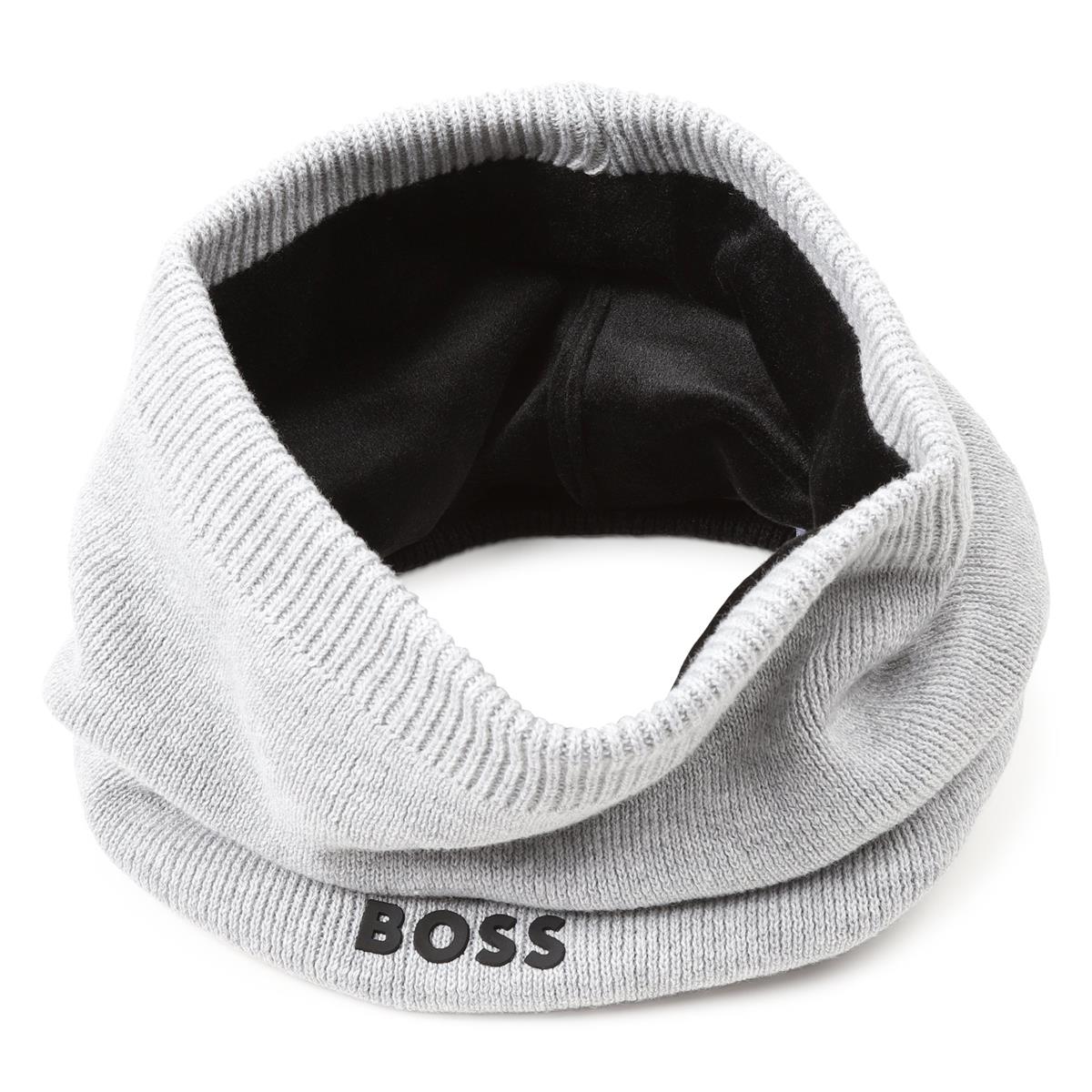 Boys Grey Logo Scarf