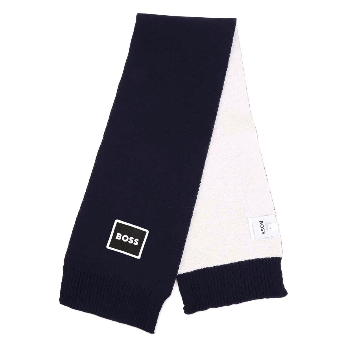 Boys Navy Logo Scarf