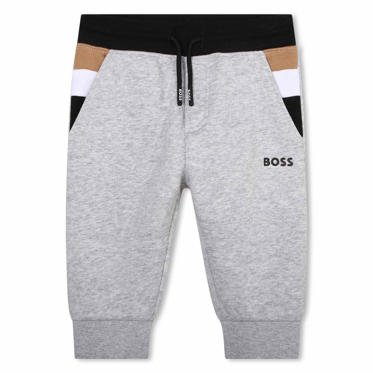 Baby Boys Grey Cotton Trousers