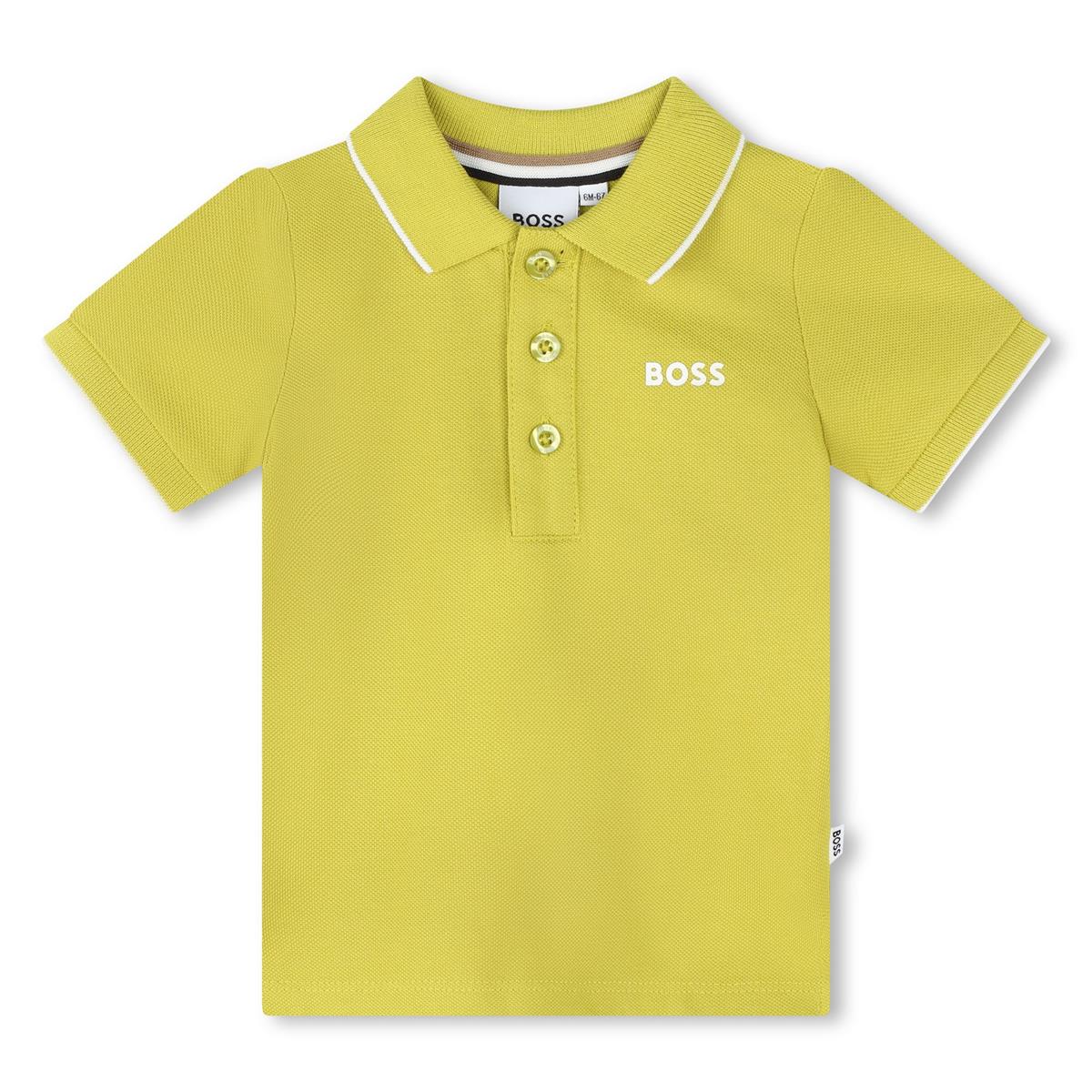 Baby Boys Yellow Cotton Polo Shirt