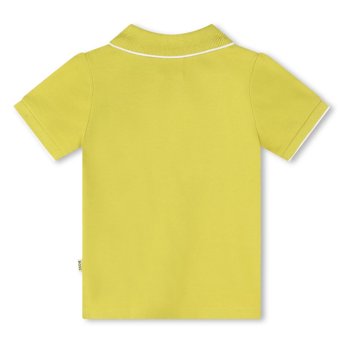 Baby Boys Yellow Cotton Polo Shirt