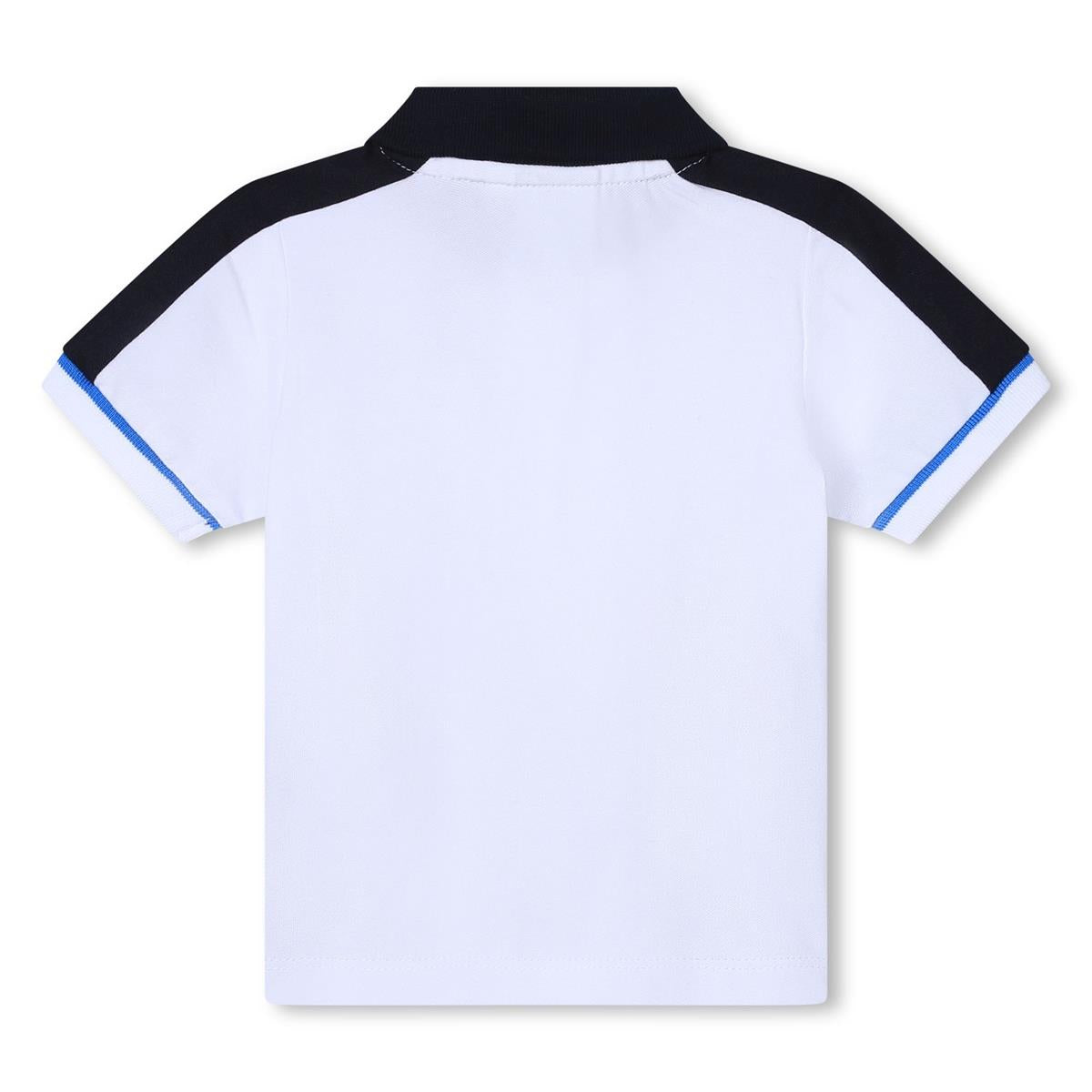 Baby Boys White Cotton Polo Shirt