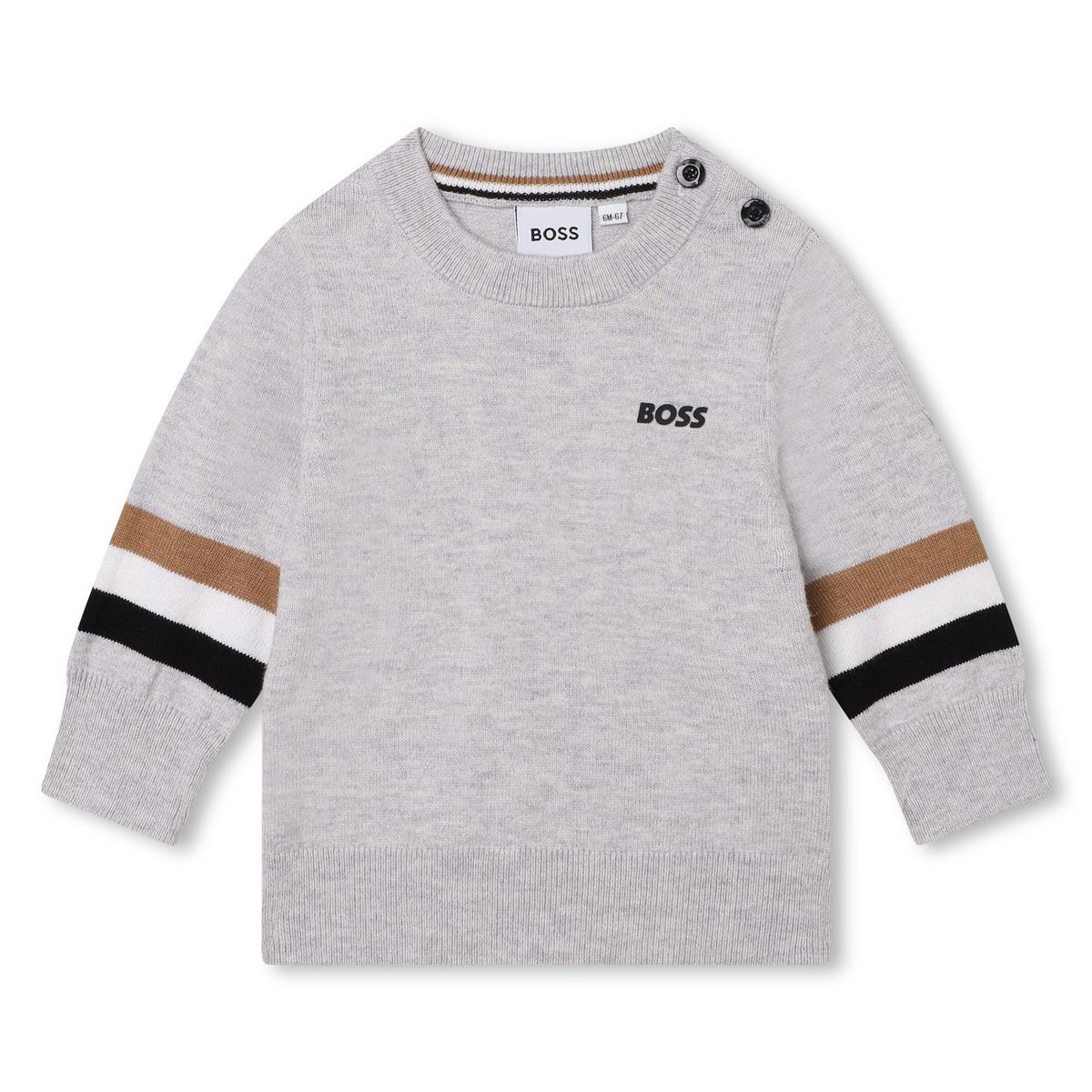Baby Boys Grey Logo Sweater