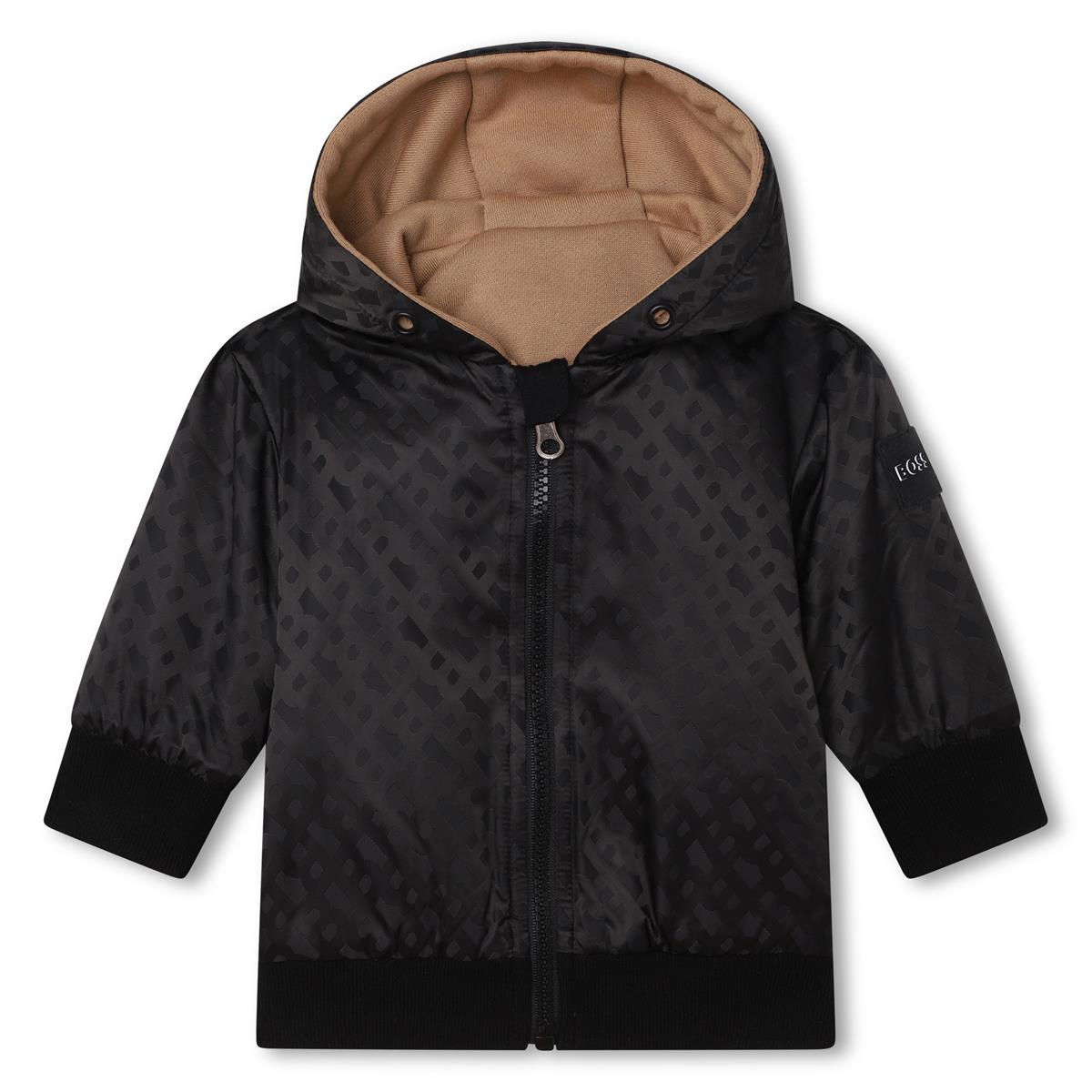Baby Boys Black Reversible Zip-Up Top