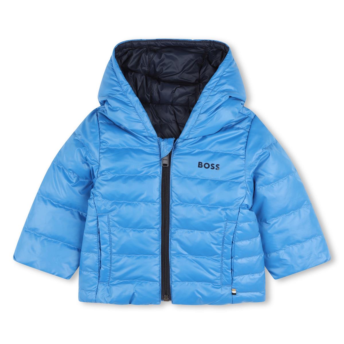 Baby Boys Blue Reversible Padded Jacket