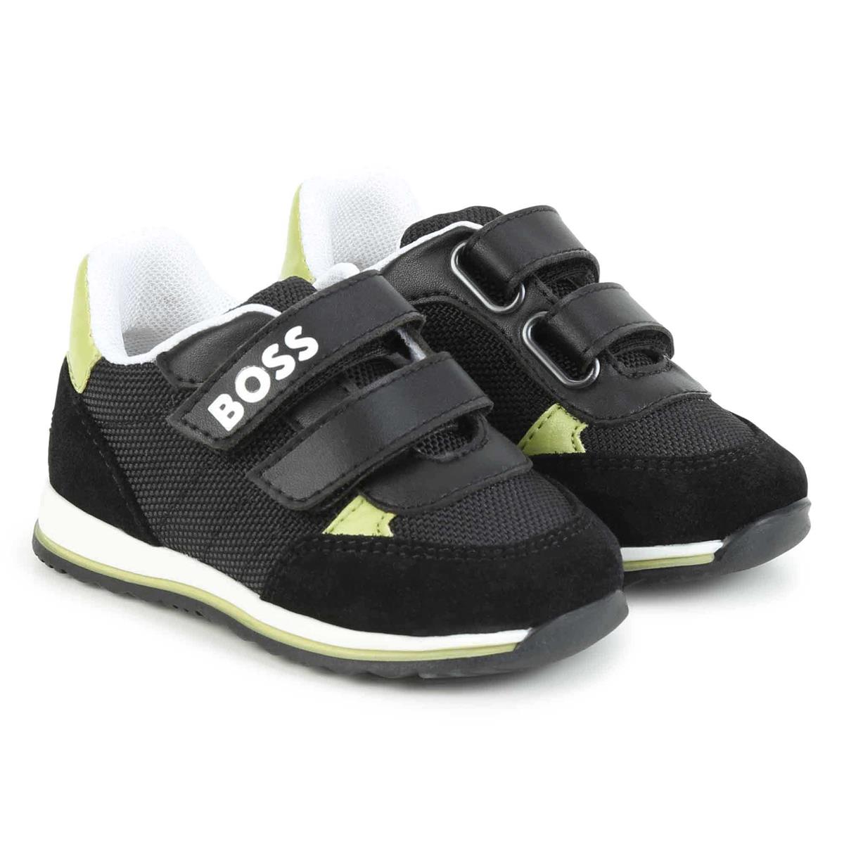 Boys Black Logo Shoes