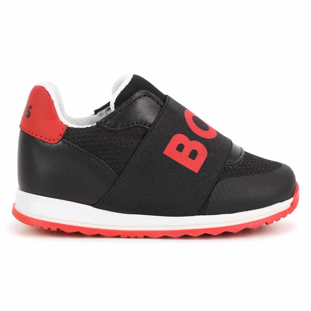 Boys Black Logo Shoes