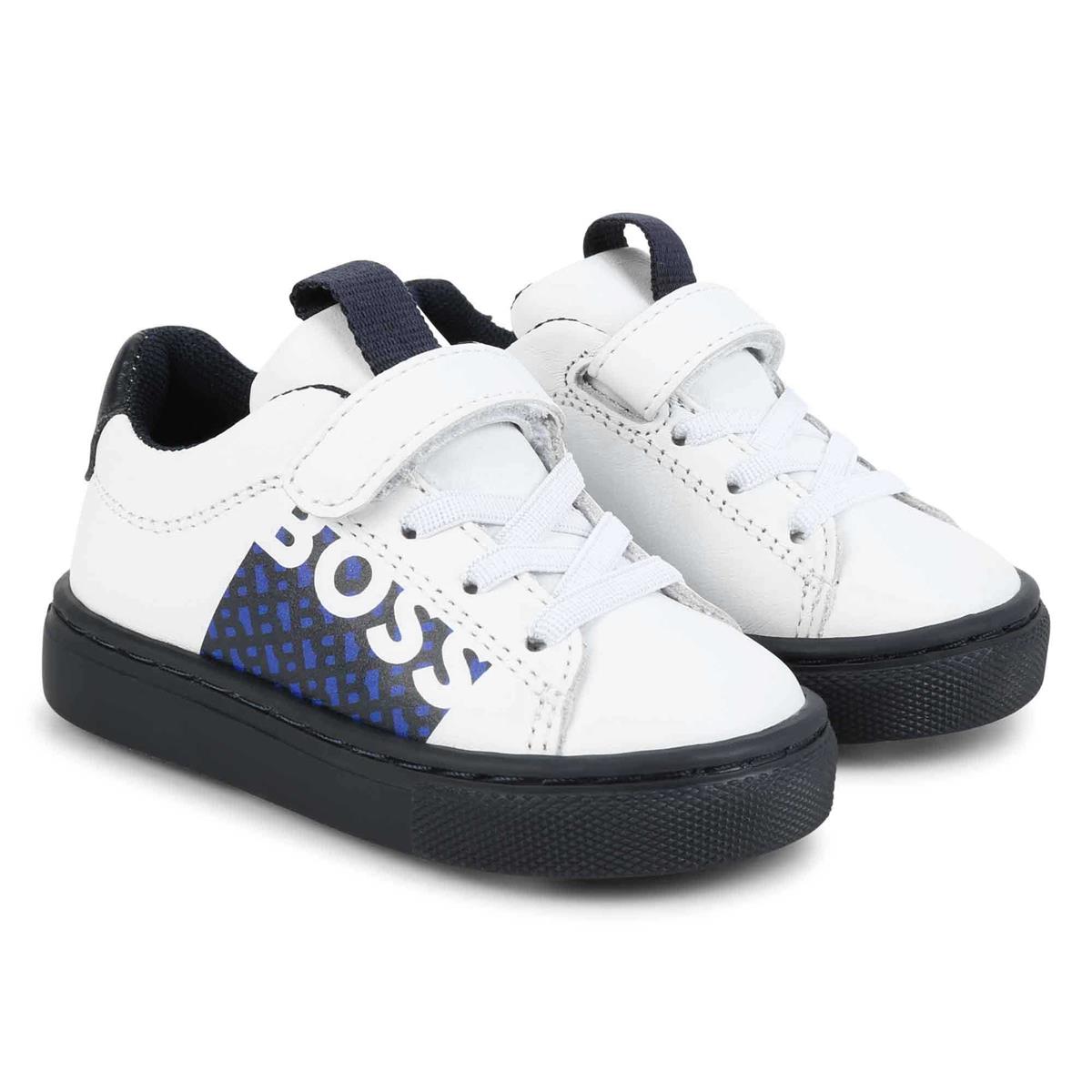 Boys White Logo Shoes