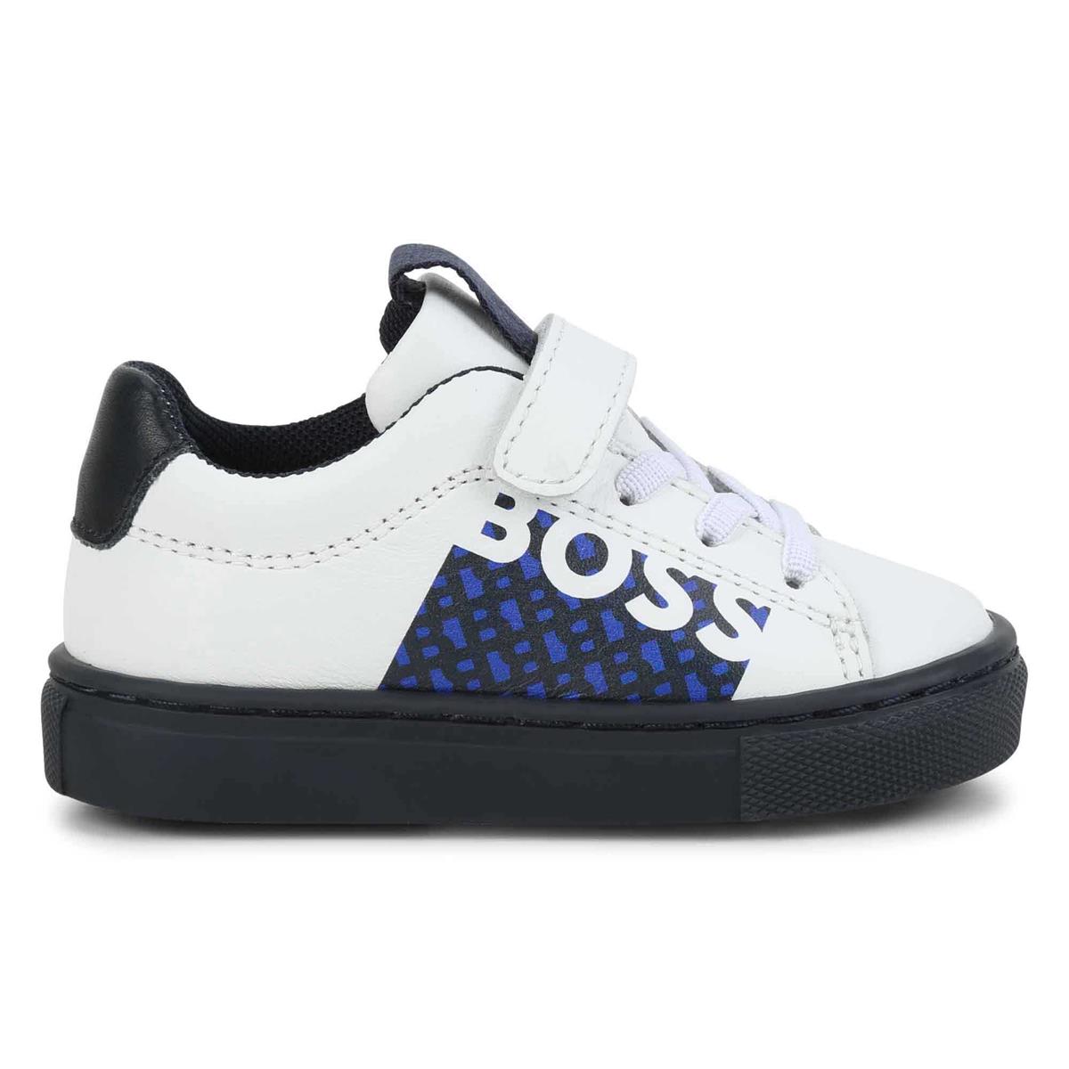 Boys White Logo Shoes