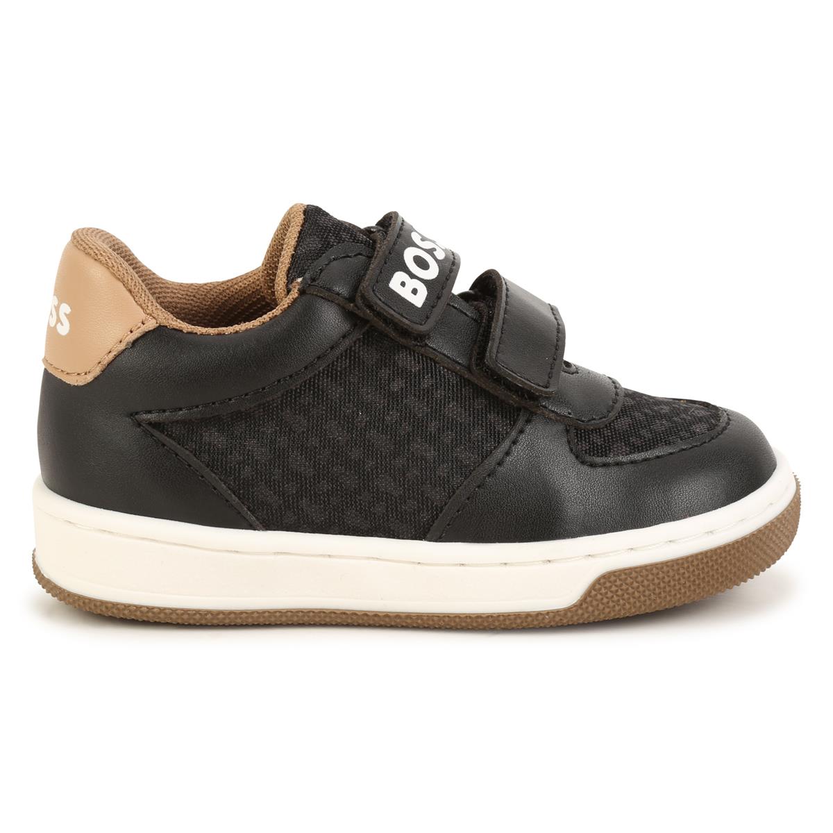 Boys Black Logo Shoes