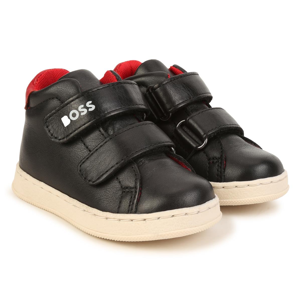 Boys Black Logo Shoes