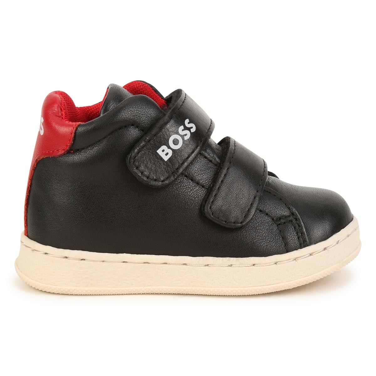 Boys Black Logo Shoes