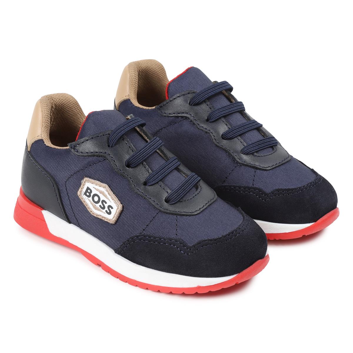 Boys Blue Logo Shoes