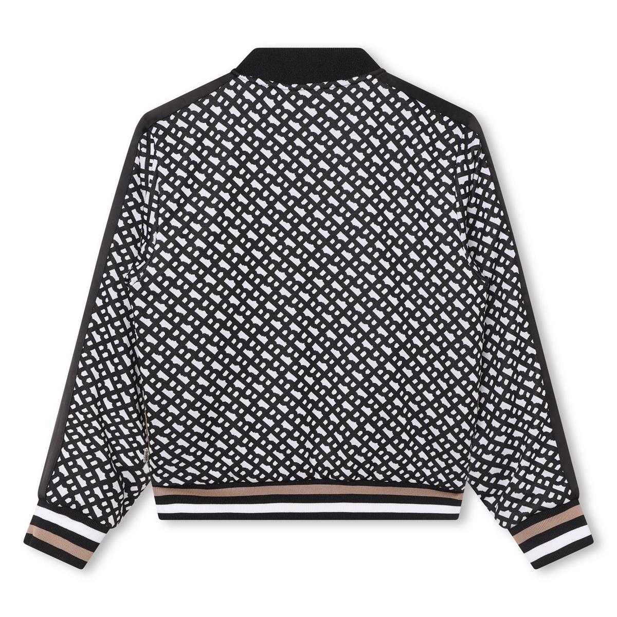 Boys Black Zip-Up Jacket