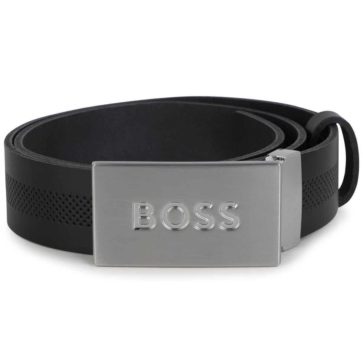 Boys Black Logo Belt