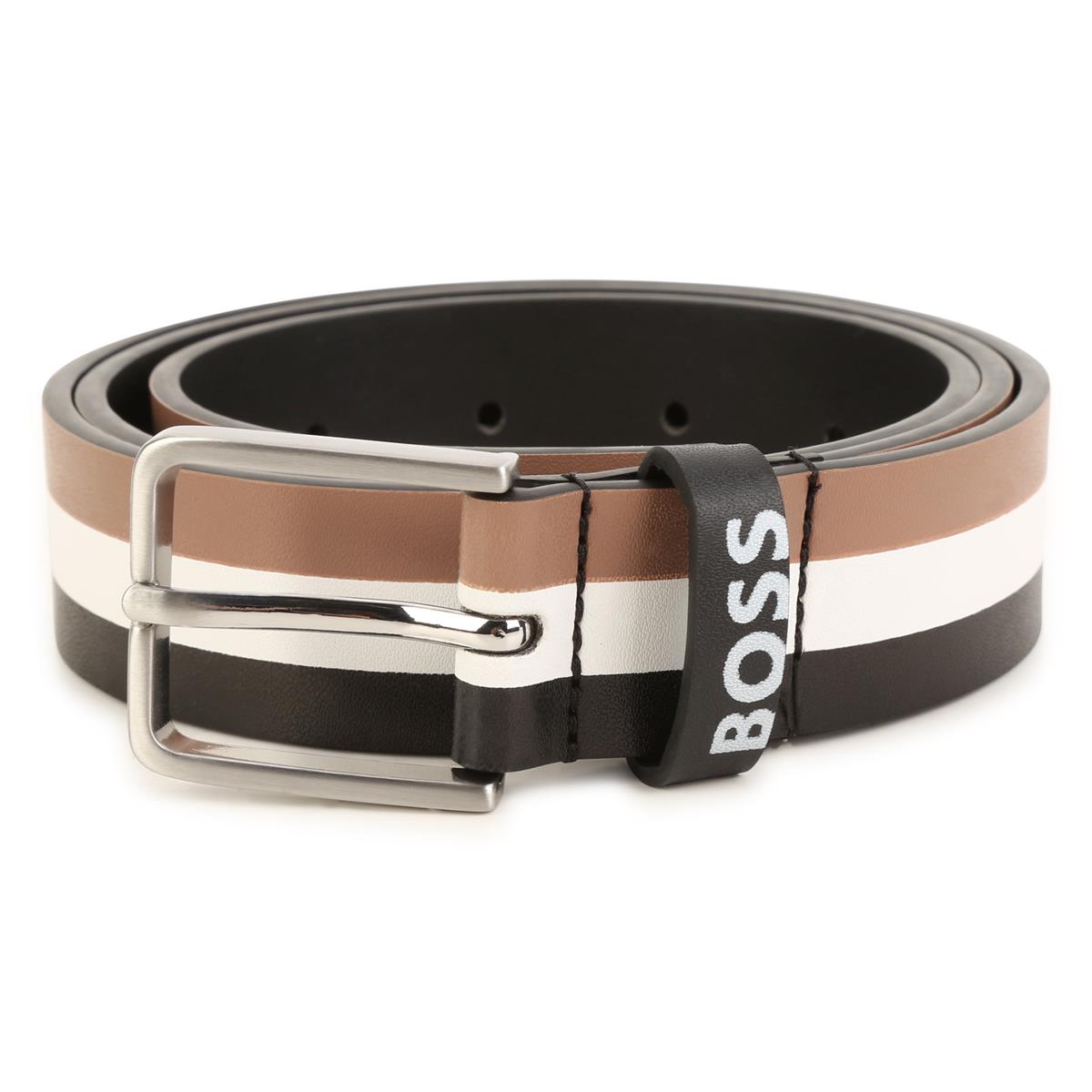 Boys Black Logo Belt