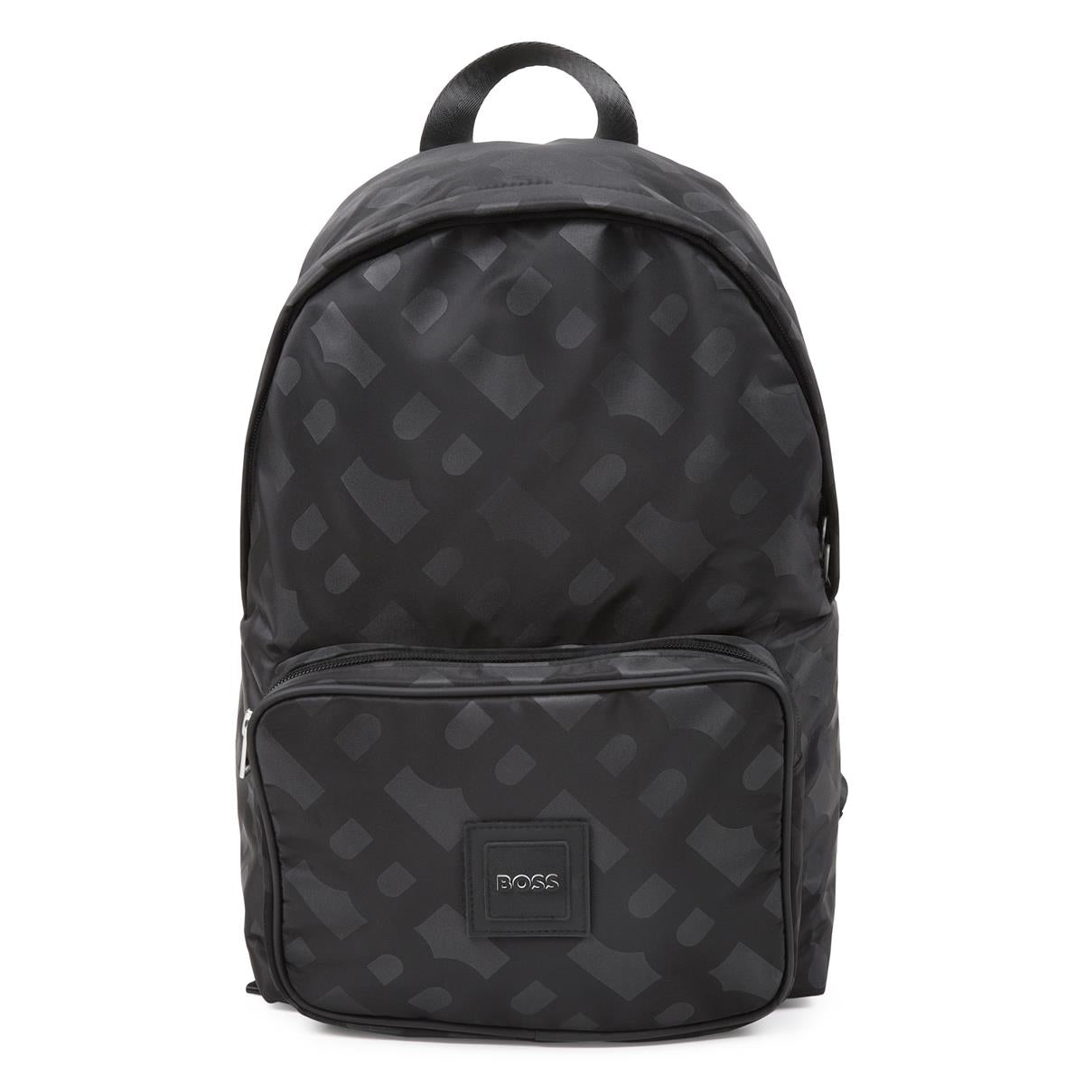 Boys Black Logo Backpack(30x40x12cm)