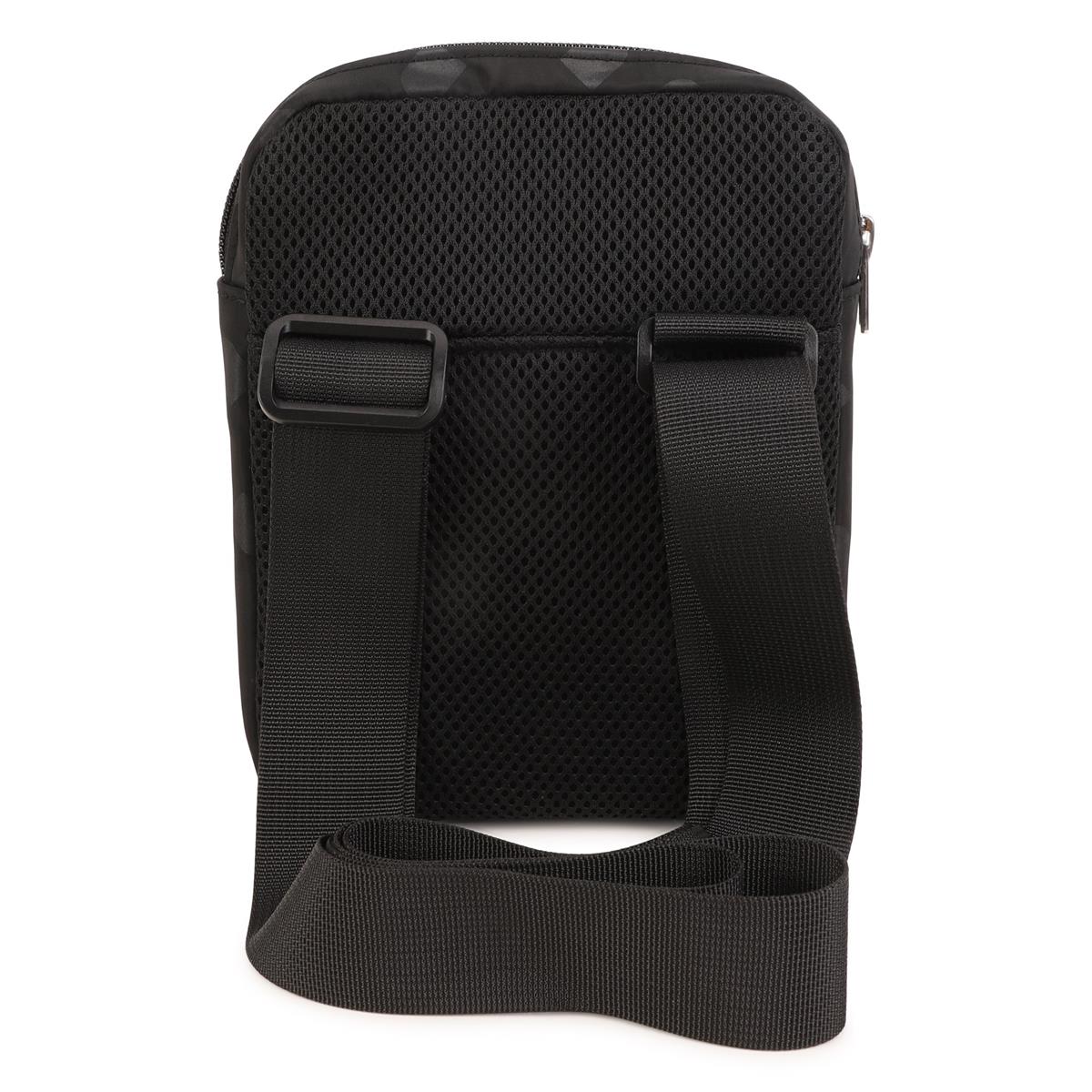 Boys Black Logo Shoulder Bag