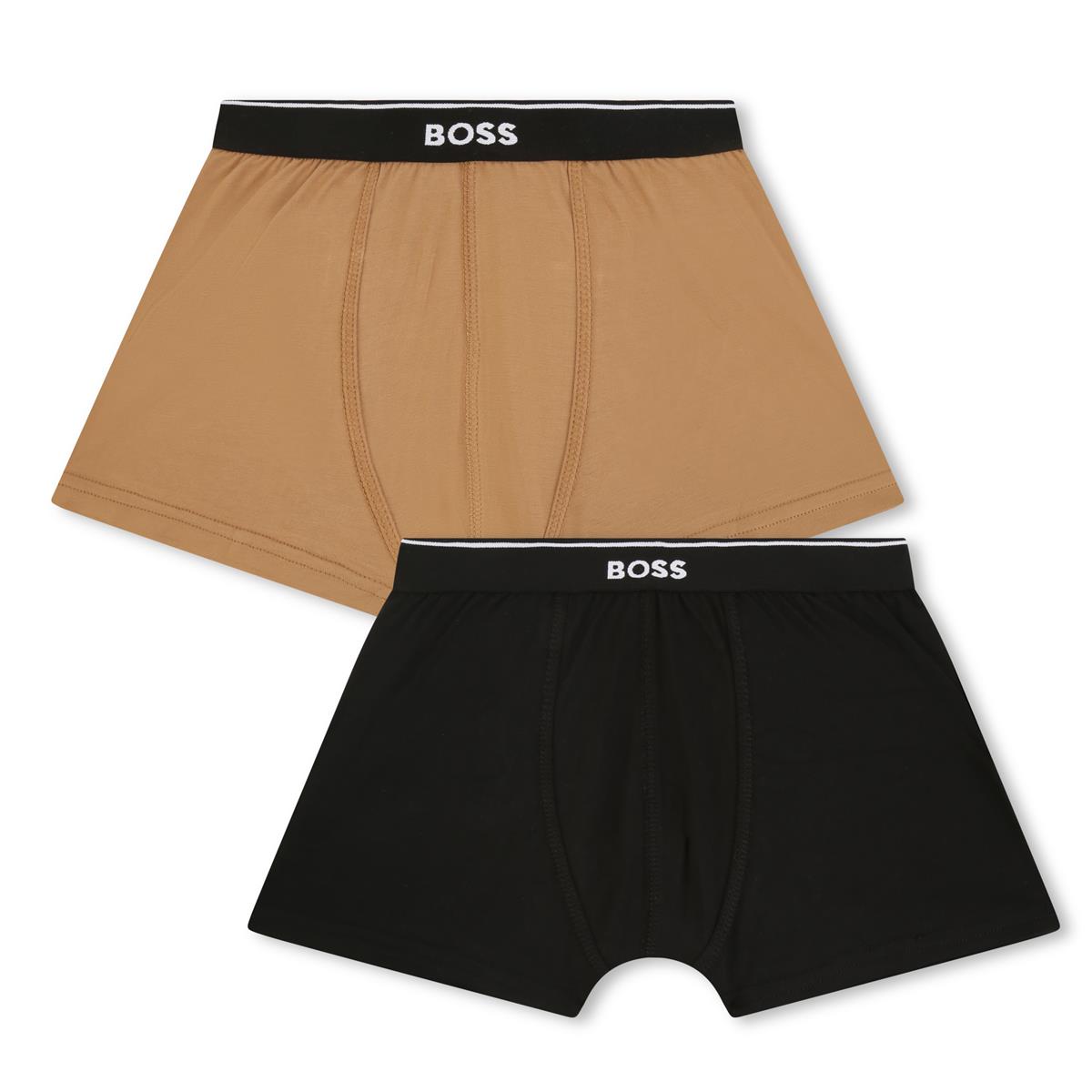 Boys Black Cotton Underwear Set