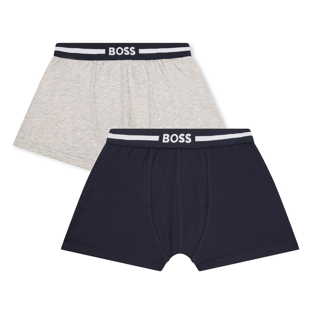 Boys Grey Cotton Underwear Set
