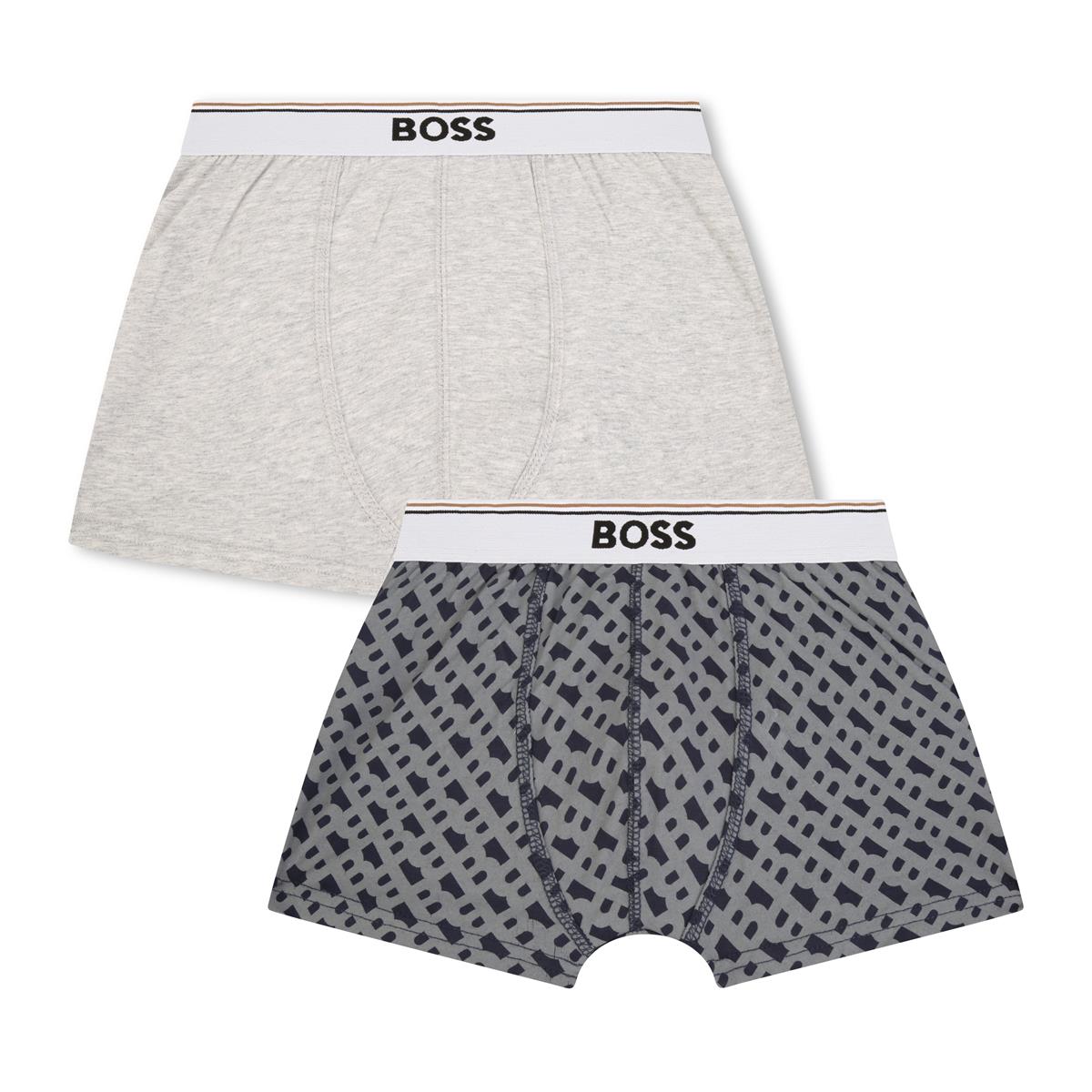 Boys Grey Cotton Underwear Set
