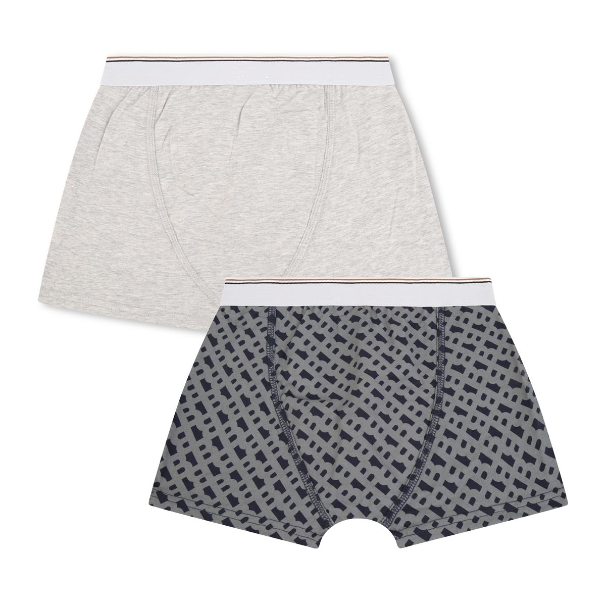 Boys Grey Cotton Underwear Set