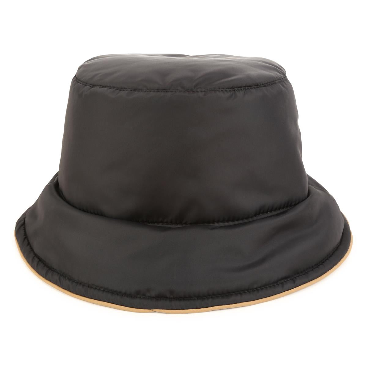 Boys Black Logo Bucket Hat