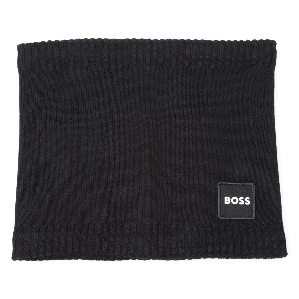 Boys Black Logo Scarf