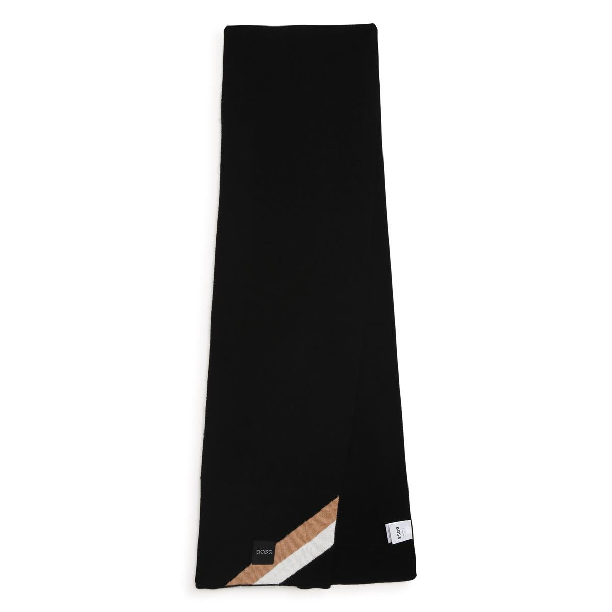 Boys Black Logo Scarf