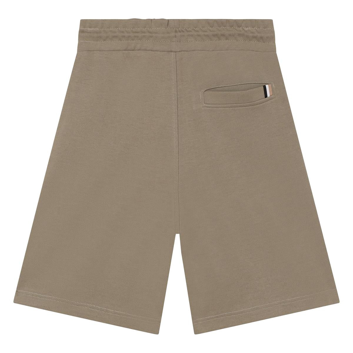 Boys Dark Green Cotton Shorts