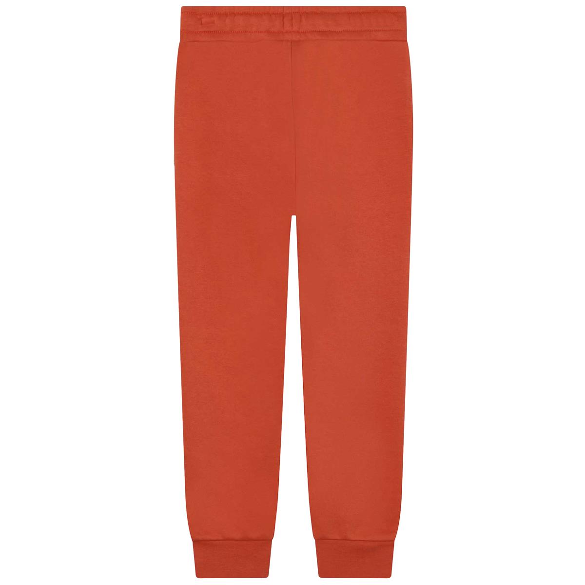 Boys Orange Logo Cotton Trousers