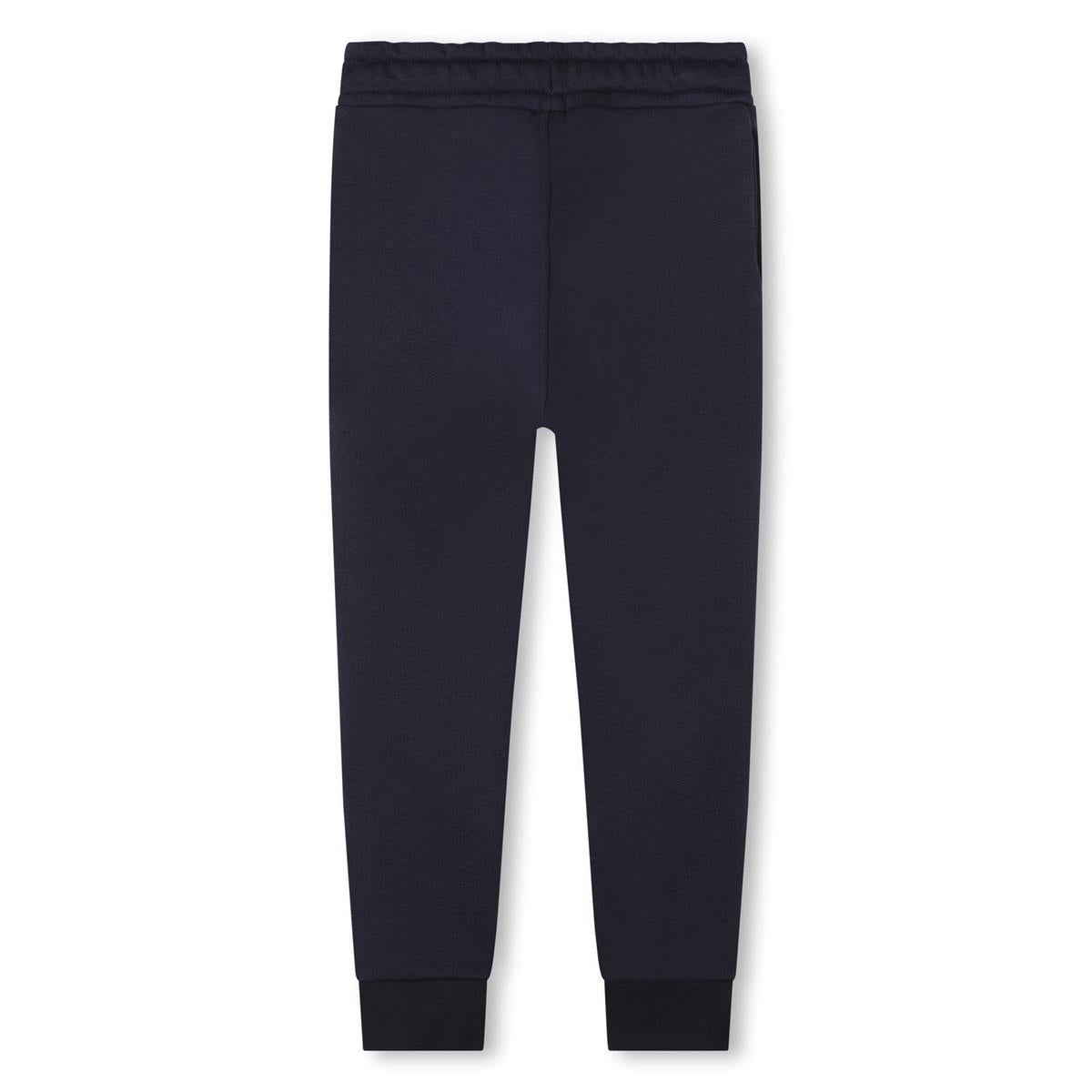Boys Blue Logo Cotton Trousers