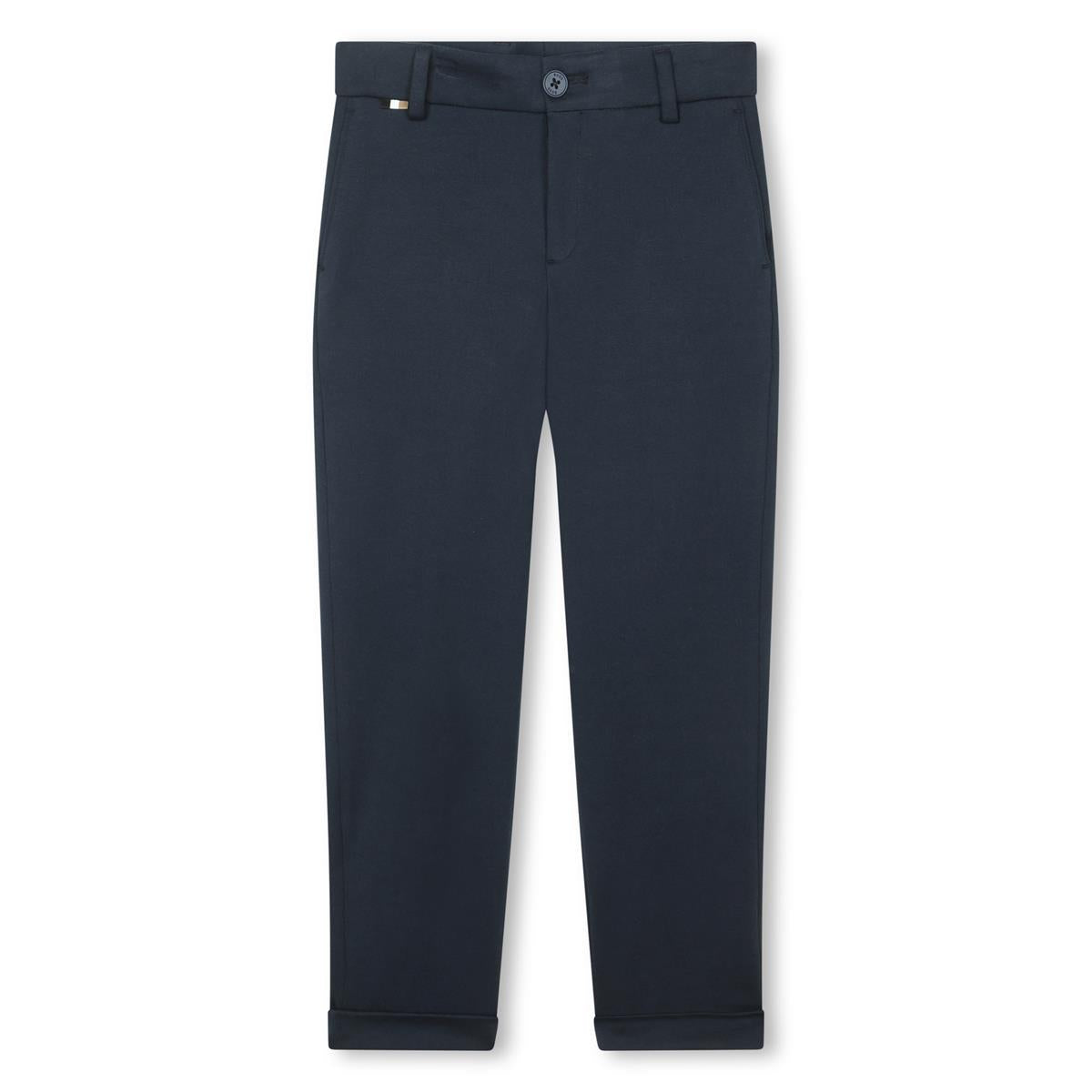 Boys Blue Cotton Trousers