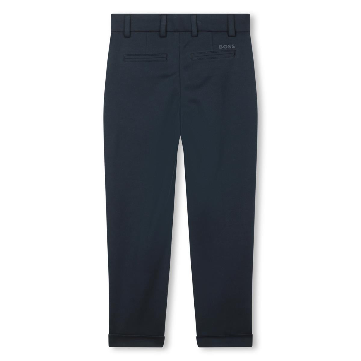 Boys Blue Cotton Trousers